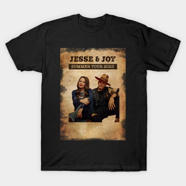 Vintage Old Paper 80s Style Jesse & Joy summer 2023 T-Shirt by Madesu Art